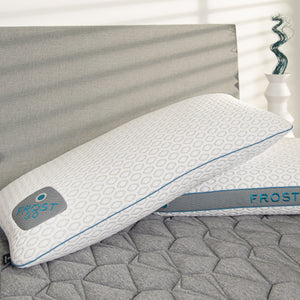 BedGear Frost Pillow 3.0 Cooling King Pillow with Dual-Sided Support - White