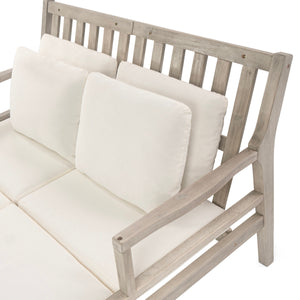 Outdoor Daybed With Four Pillows (Gray+Beige Cushion)