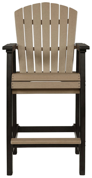 Fairen Trail - Tall Barstool (Set of 2) - Black / Driftwood