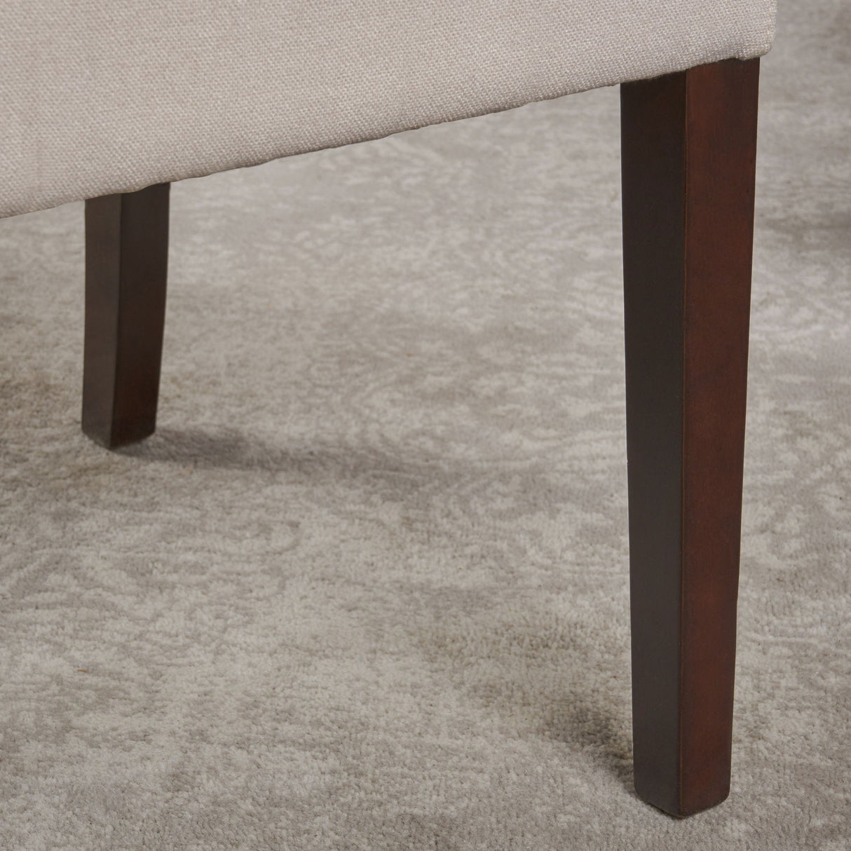 Modern Wingback Dining Chair (Set of 2) With Upholstered - Ivory