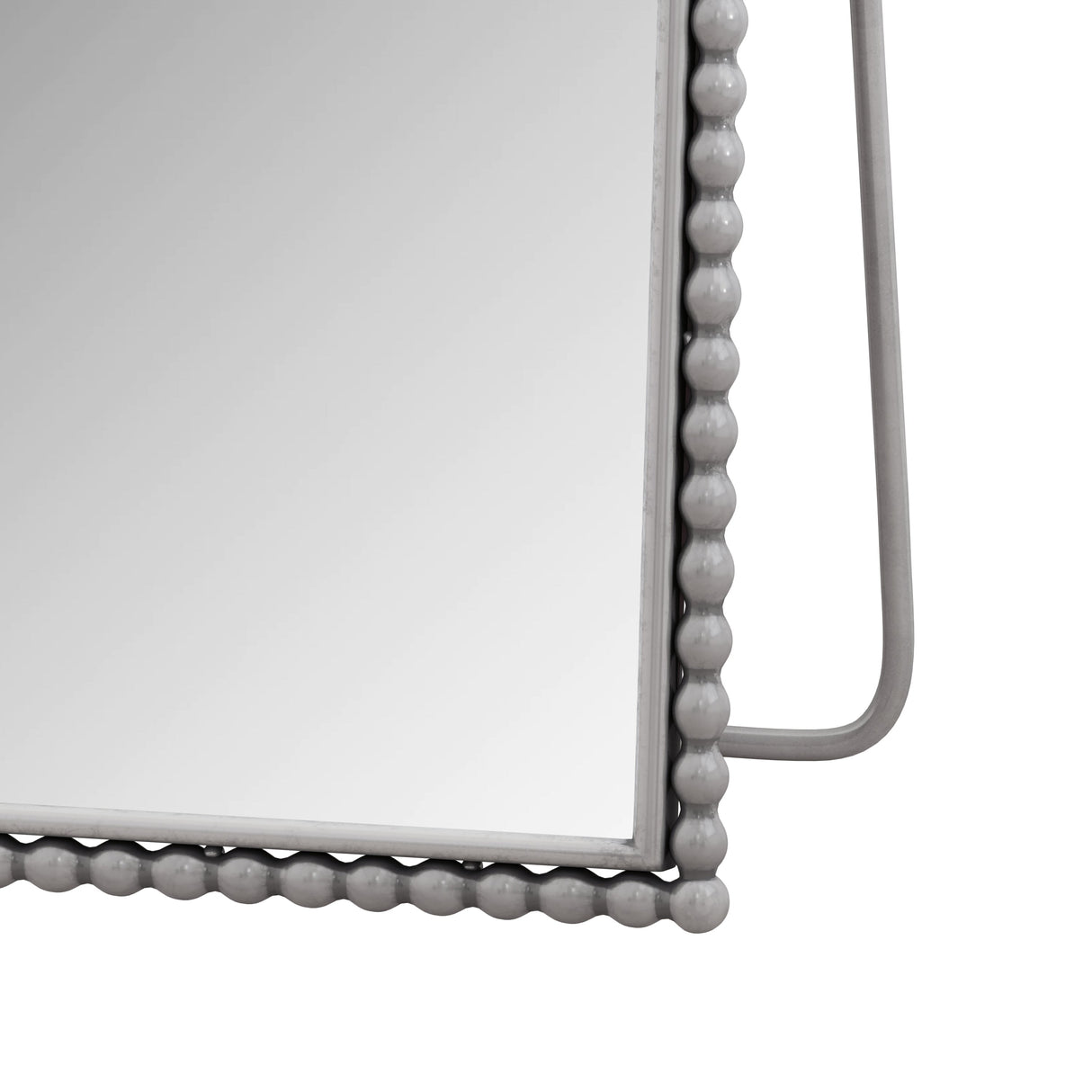 Iron Arch Retro Full Length Mirror with Supporting Feet in Silver
