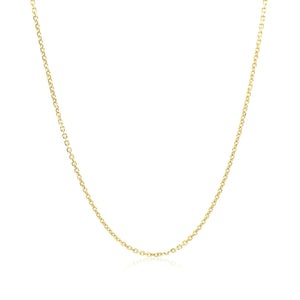 10k Yellow Gold Diamond Cut Cable Link Chain (1.10 mm)