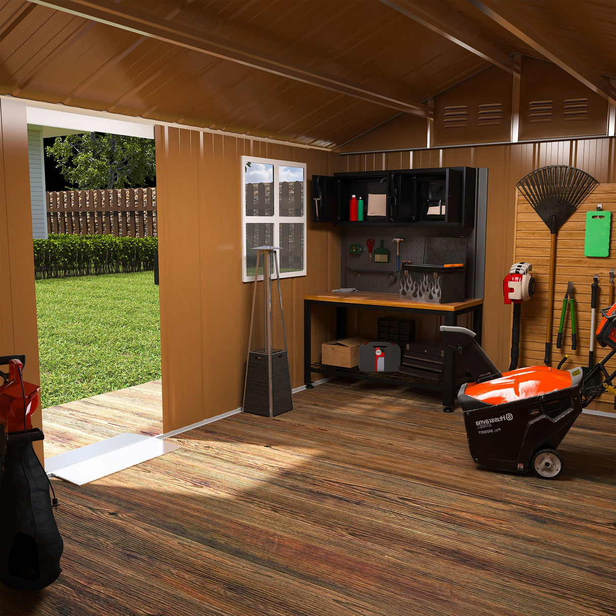 12x8 FT Heavy-Duty Metal Storage Shed