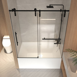 Frameless Sliding Bathtub Door With Frame