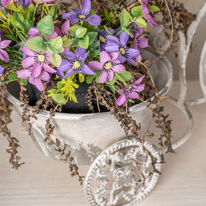 Rustic Bicycle Metal Wire Wall Planter Basket