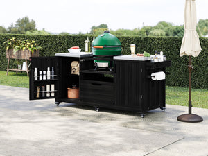 K&K 66.5' Outdoor Kitchen Island for Big Green Egg Grills