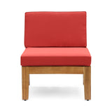 Grenada l-shaped outdoor love seat, rust