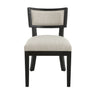 Farmhouse Style Fabric Upholstered Side Dining Chair Set