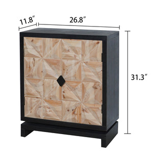 3D Geometric Double-Door Cabinet