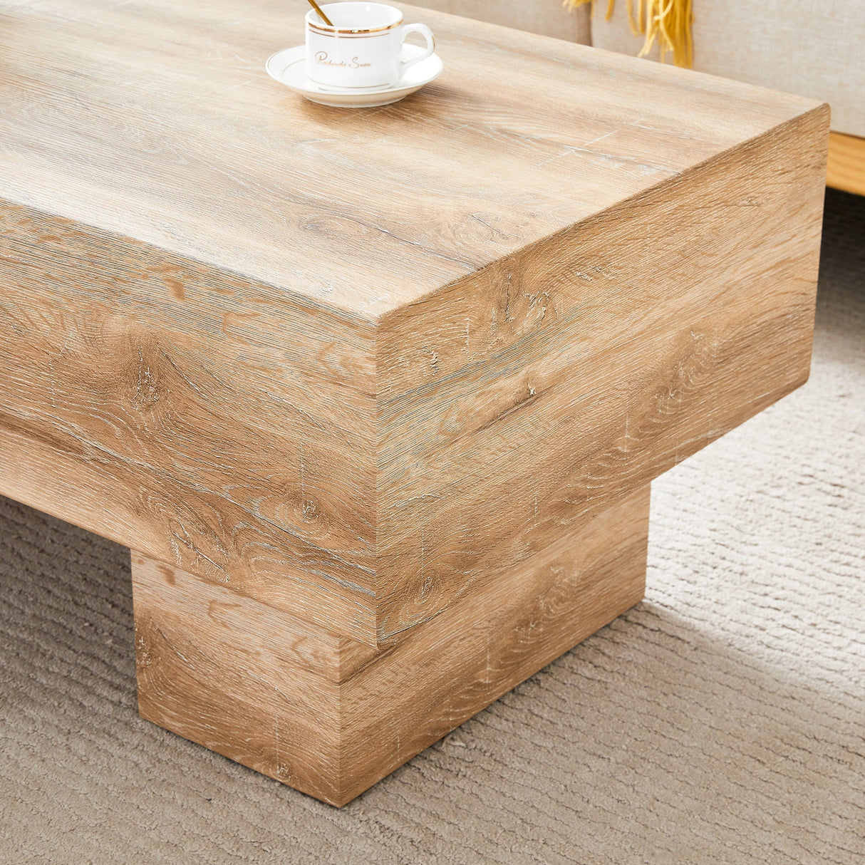Modern Simple Light Wood Texture Coffee Table