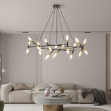 41' Black & Gold Modern Chandelier Light Fixture