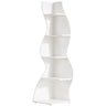 5 Tier Wavy Corner Bookshelf And Plant Stand For Living Room
