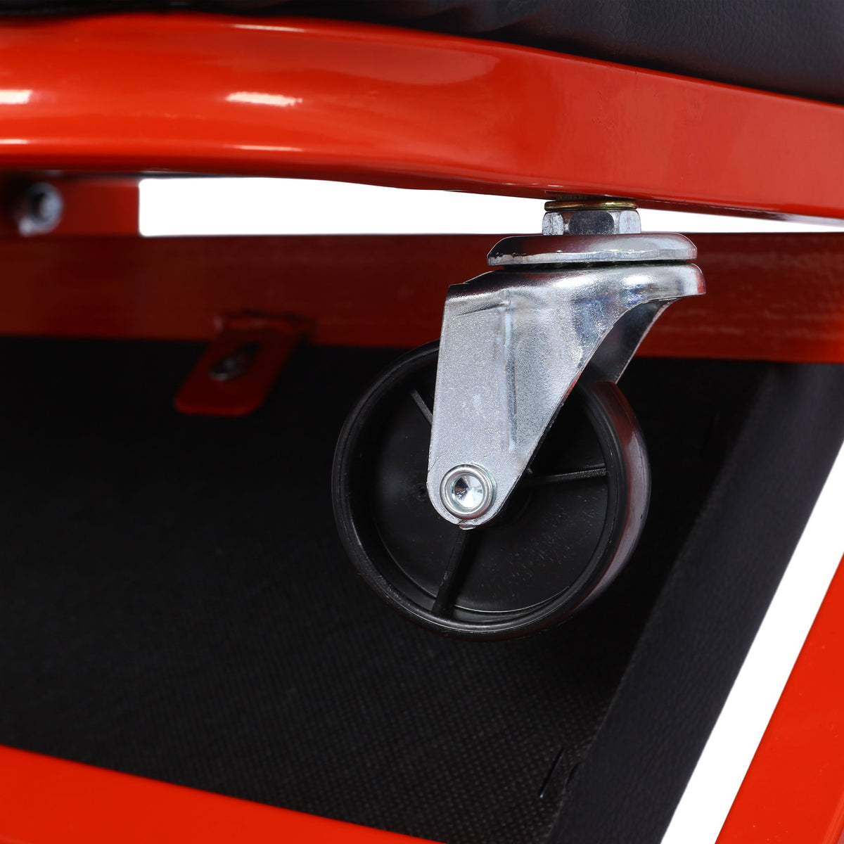 Mechanic Creeper, Z Creeper Seat 2 In 1 Low Profile With 6 Wheels Steel Vinyl - Red