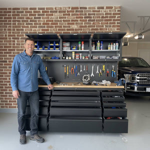 72" Heavy Duty Rolling Tool Storage Cabinet with Power Strip