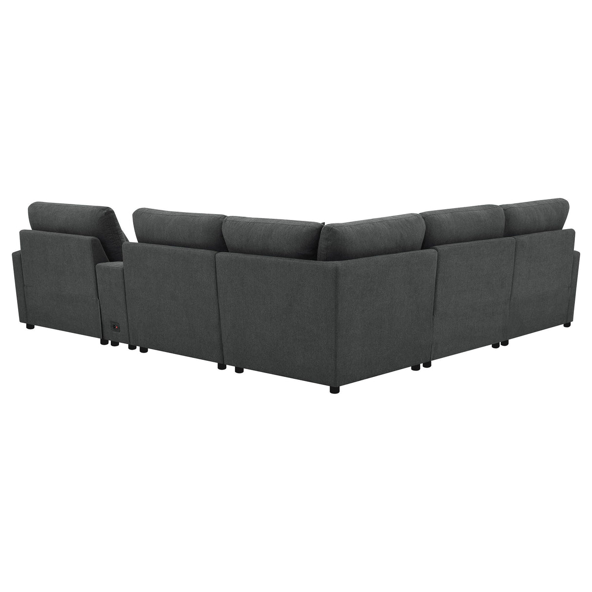Hollander - 6 Piece Modular Power Reclining Sectional - Dark Gray