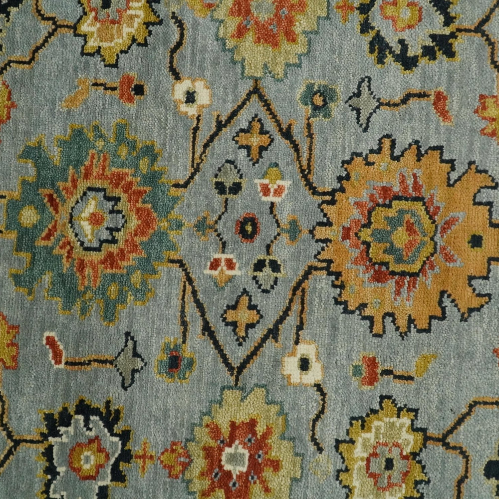 Antique Traditional Gray and Ivory Vintage Style Custom Made wool Area Rug