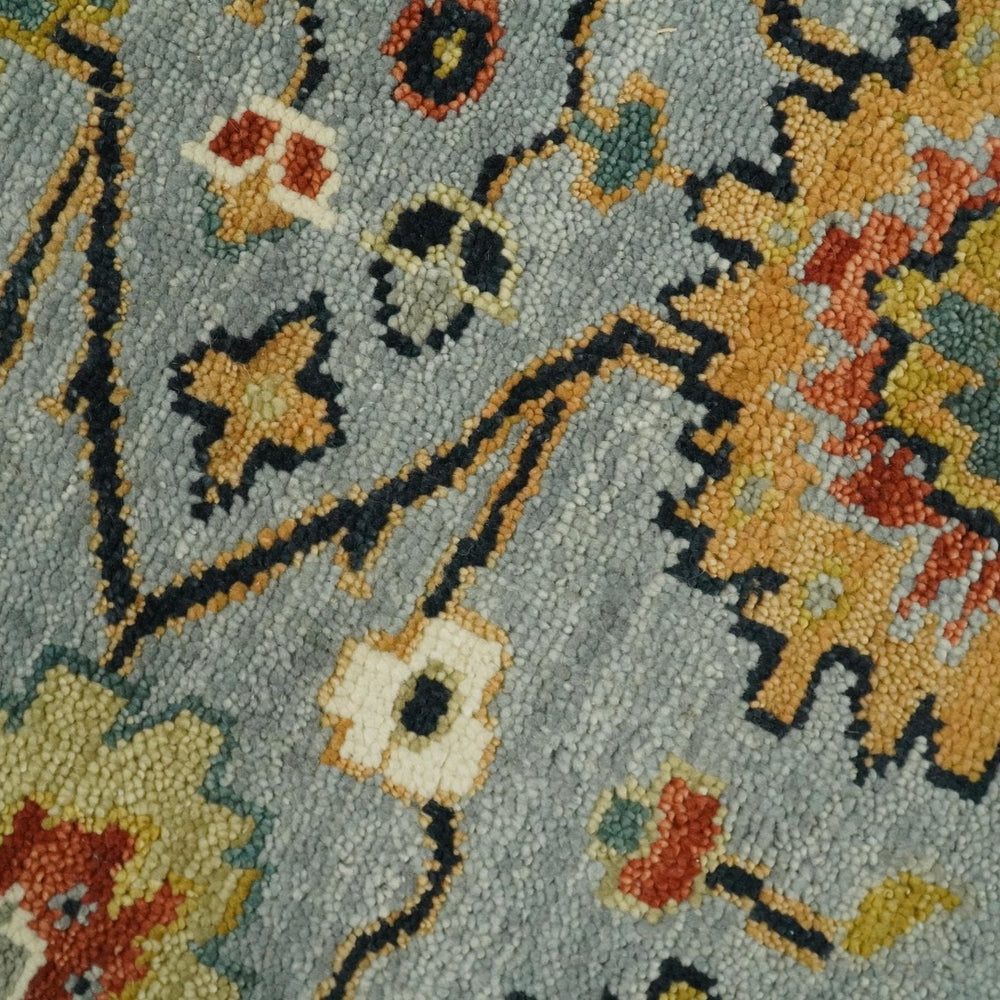 Antique Traditional Gray and Ivory Vintage Style Custom Made wool Area Rug