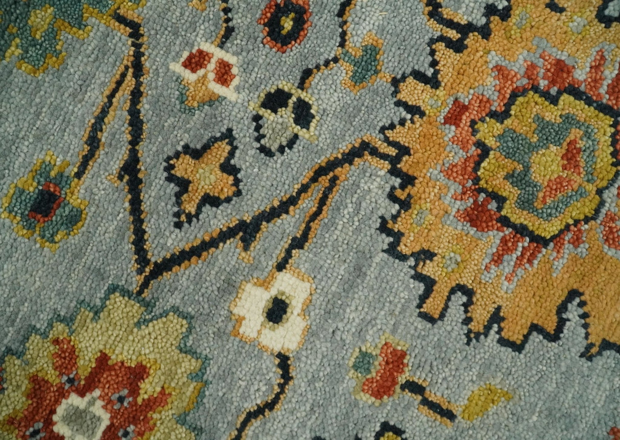 Antique Traditional Gray and Ivory Vintage Style Custom Made wool Area Rug