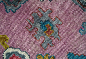 Custom Made Modern Oushak Pink and Ivory Hand knotted Wool Rug