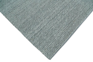 6x9 and 8x10 Solid Gray Wool Blend Felted Chunky Hand Woven Area Rug