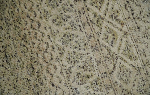 6x9 Hand Knotted Ivory, Camel and Charcoal Modern Contemporary Southwestern Tribal Trellis Recycled wool Area Rug