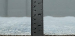 6x9 Hand Woven Silver, Charcoal and Ivory Low pile wool area Rug