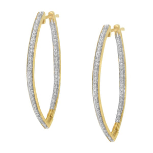 10k Yellow Gold Round Cut Diamond Earrings (1 cttw, I-J Color, I2-I3 Clarity)