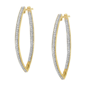 10k Yellow Gold Round Cut Diamond Earrings (1 cttw, I-J Color, I2-I3 Clarity)