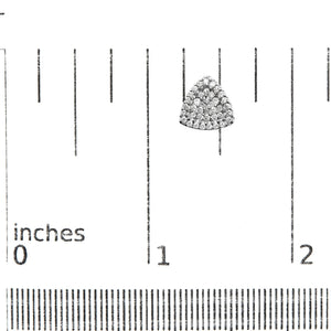 14K White Gold 1/2 cttw Trillion Shaped Diamond Stud Earrings (H-I Clarity, SI2-I1 Color)
