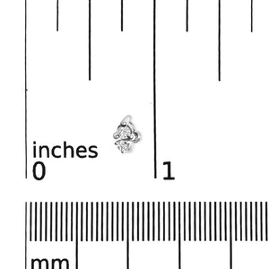 14K White Gold 1/4 Cttw Double Diamond Drop and Dangle Stud Earrings (H-I Color, SI1-SI2 Clarity)
