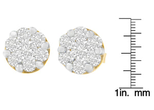 14K Yellow Gold 1 cttw Diamond Stud Earrings (H-I, SI2-I1)