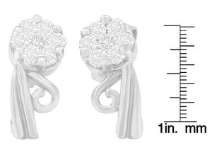 14K White Gold 1/2 cttw Round Cut Diamond Earrings (H-I, I1-I2)
