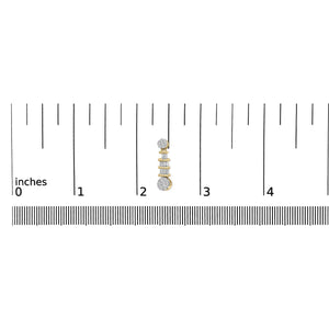 14K Yellow Gold 3/4ct. TDW Round and Baguette-cut Diamond Earrings(H-I,SI1-SI2)