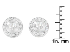 14K White Gold 1/3 cttw Round Cut Diamond Earrings (H-I, SI2-I1)