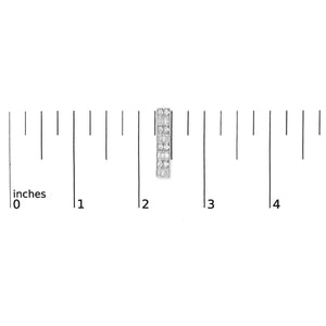 14K White Gold 1 1/3 cttw Round And Baguette Cut Diamond Earrings (H-I, SI2-I1)