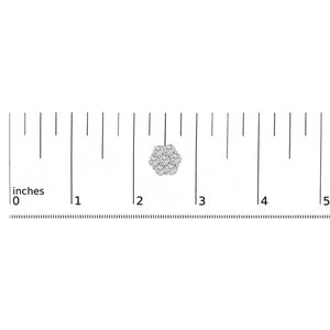 14K White Gold 4 cttw Diamond Flower Earring (H-I Clarity, SI2-I1 Color)