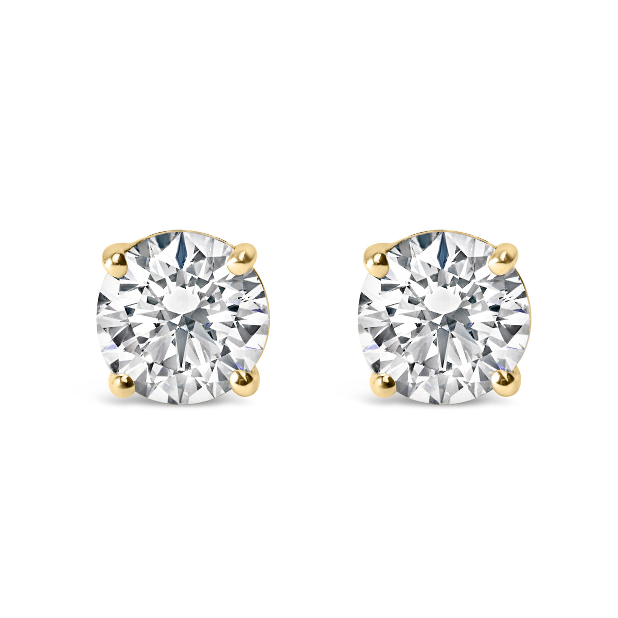 14K White Gold 3.0 Cttw Lab Grown Diamond Solitaire Stud Earrings