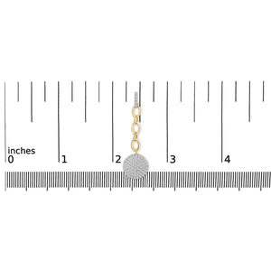 14K Yellow Gold 1.0 Cttw Diamond Chain Cluster Dangle Chain Earrings (I-J Color, I1-I2 Clarity)