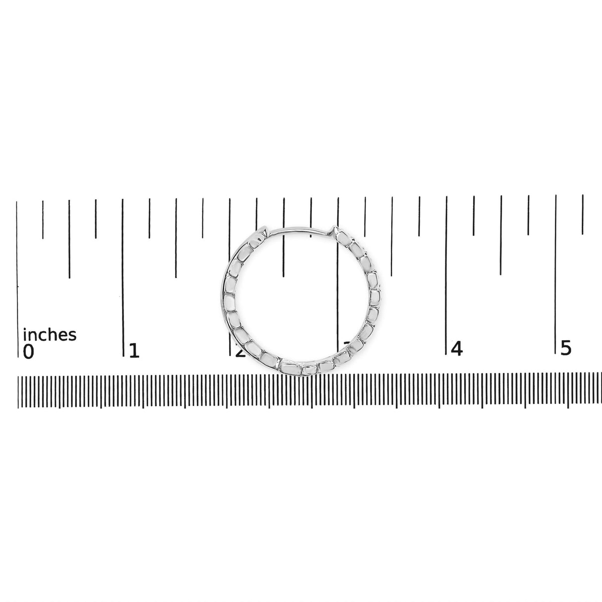 14K White Gold 1/4 Cttw Lab Grown Diamond Leafy Wreath Hoop Earrings (F-G Color, VS1-VS2 Clarity)