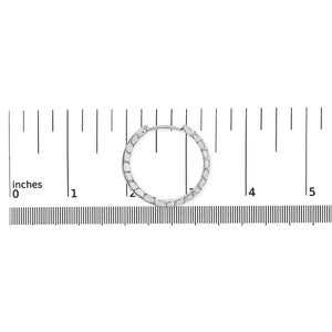 14K White Gold 1/4 Cttw Lab Grown Diamond Leafy Wreath Hoop Earrings (F-G Color, VS1-VS2 Clarity)