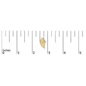 14K Yellow Gold Plated .925 Sterling Silver Diamond Accent Fan Wing Stud Earrings (H-I Color, I1-I2 Clarity)