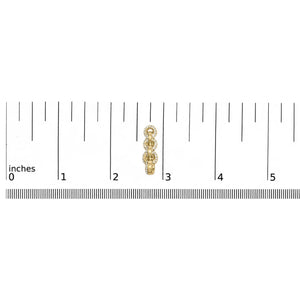 14K Yellow Gold Plated .925 Sterling Silver 1/2 Cttw Diamond Chain Link Drop Earrings (H-I Color, I1-I2 Clarity)