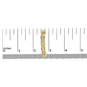 14K Yellow Gold Plated .925 Sterling Silver 1/6 Cttw Hammered J Hoop Earrings (H-I Color, I1-I2 Clarity)