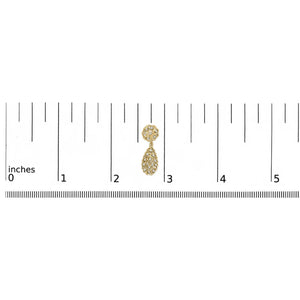 14K Yellow Gold Plated Sterling Silver 1/5 Cttw Diamond Teardrop Filigree Earrings (H-I Color, I1-I2 Clarity)