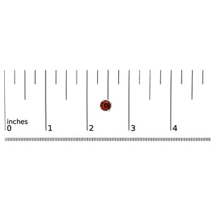 .925 Sterling Silver 3.5 MM Created Birthstone Solitaire Stud Earrings - Choice of Gemstone