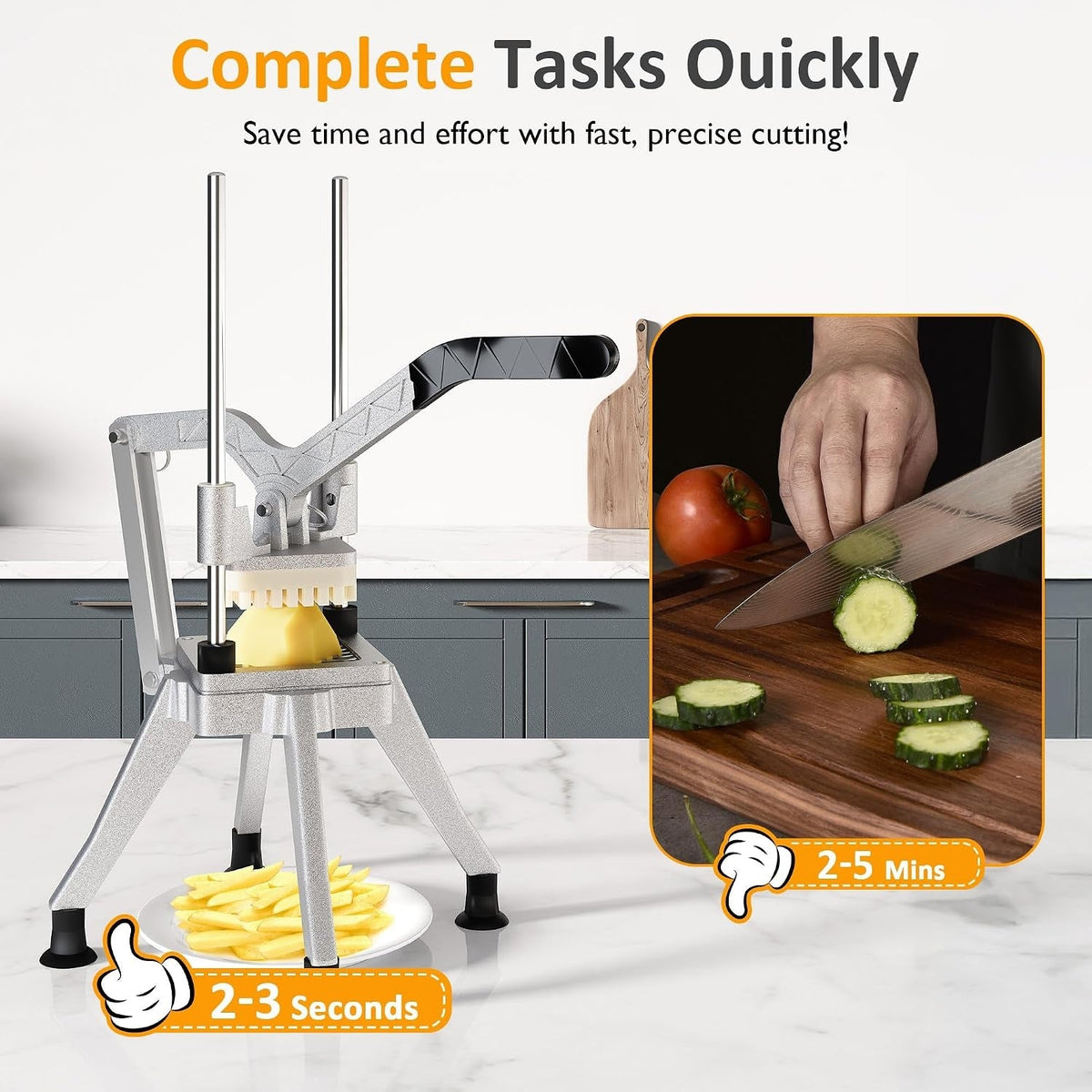 Commercial French Fry Cutter with Replaceable Blades