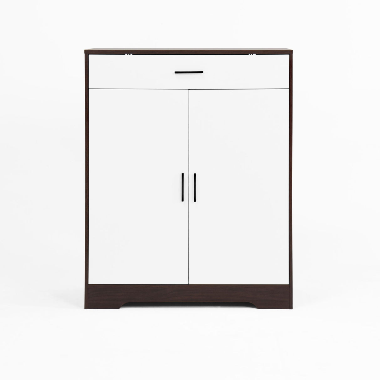 Freestanding Wooden Shoe Cabinet, 4 Tier Organizer With Drawer
