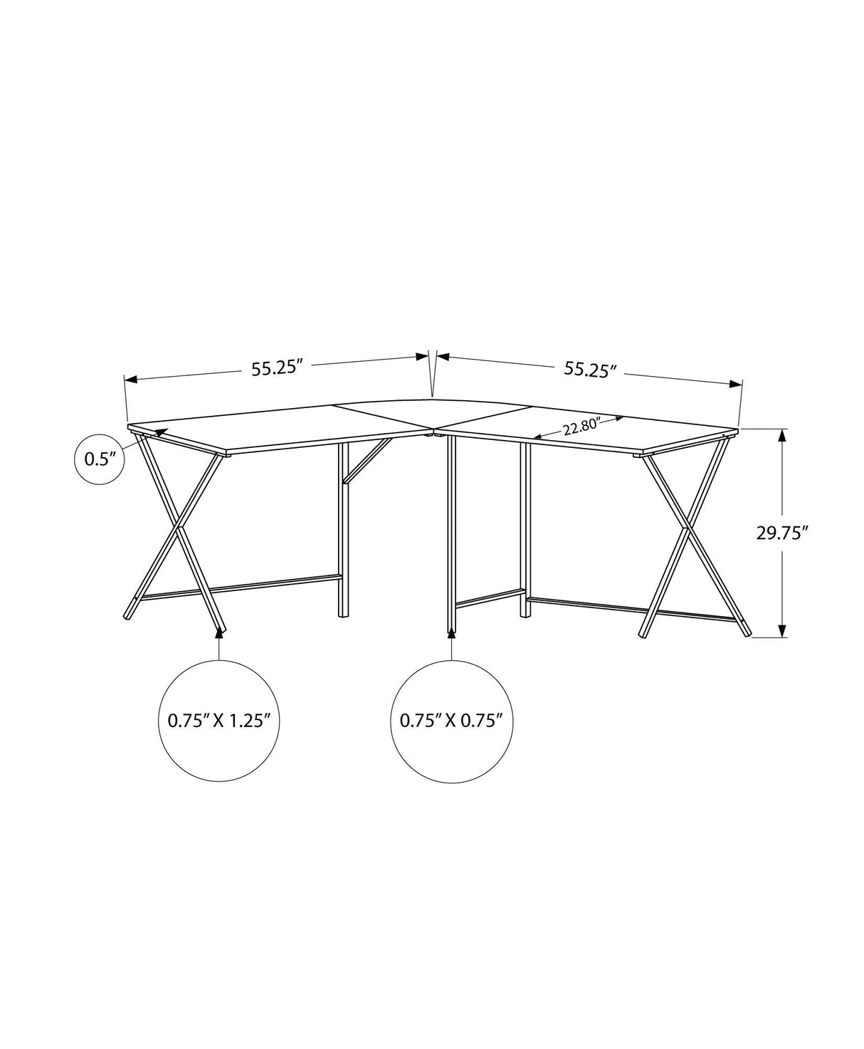 Contemporary L-Shaped Corner Computer Desk