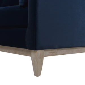 Knox 84' Modern Farmhouse Sofa, Dark Navy Blue Performance Velvet