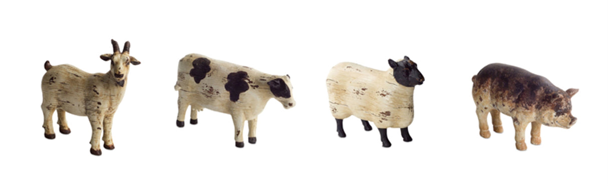 Rustic farm animal figurine (set of 8)